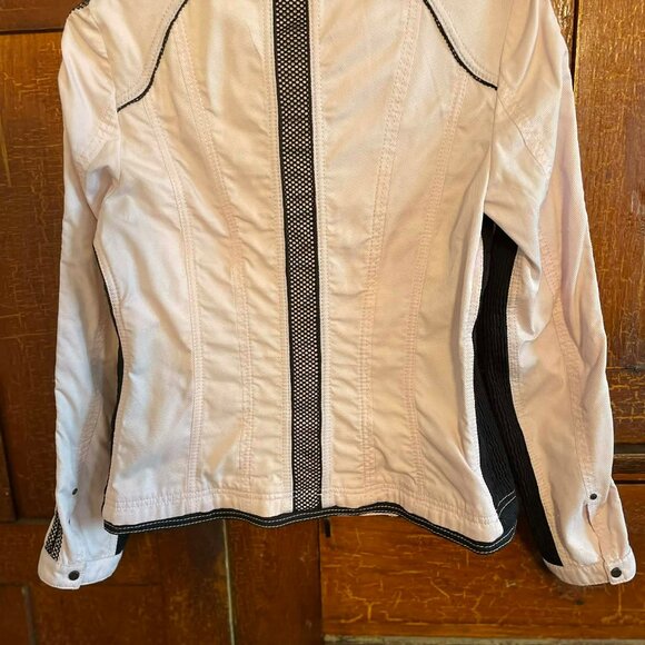 APANAGE PASTEL PINK jacket, SIZE XS, full zip-up. with black trims. - Picture 8 of 15
